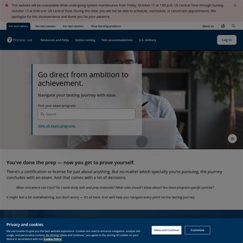 wsr.pearsonvue.com result